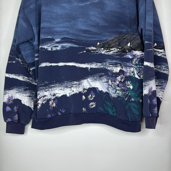 Vintage Artisans Lighthouse Button Up Sweatshirt Size Large - Picture 6 of 9